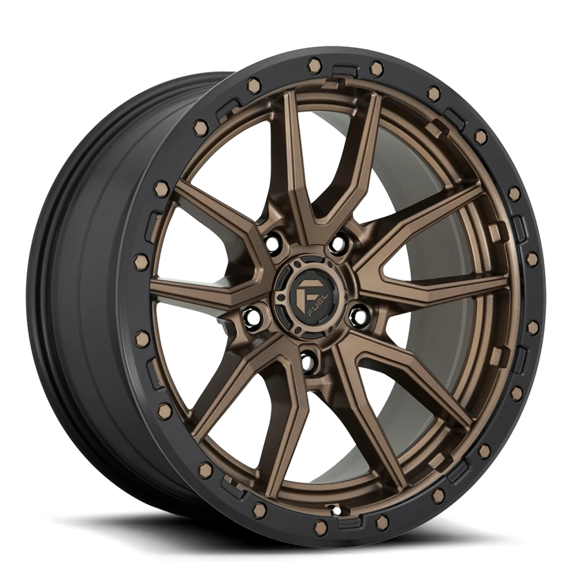 Fuel Rebel 18x9 +1 5x127mm 71.5mm Matte Bronze Black Bead Ring