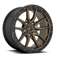 Fuel Rebel 17x9 -12 5x114.3mm 72.56mm Matte Bronze Black Bead Ring