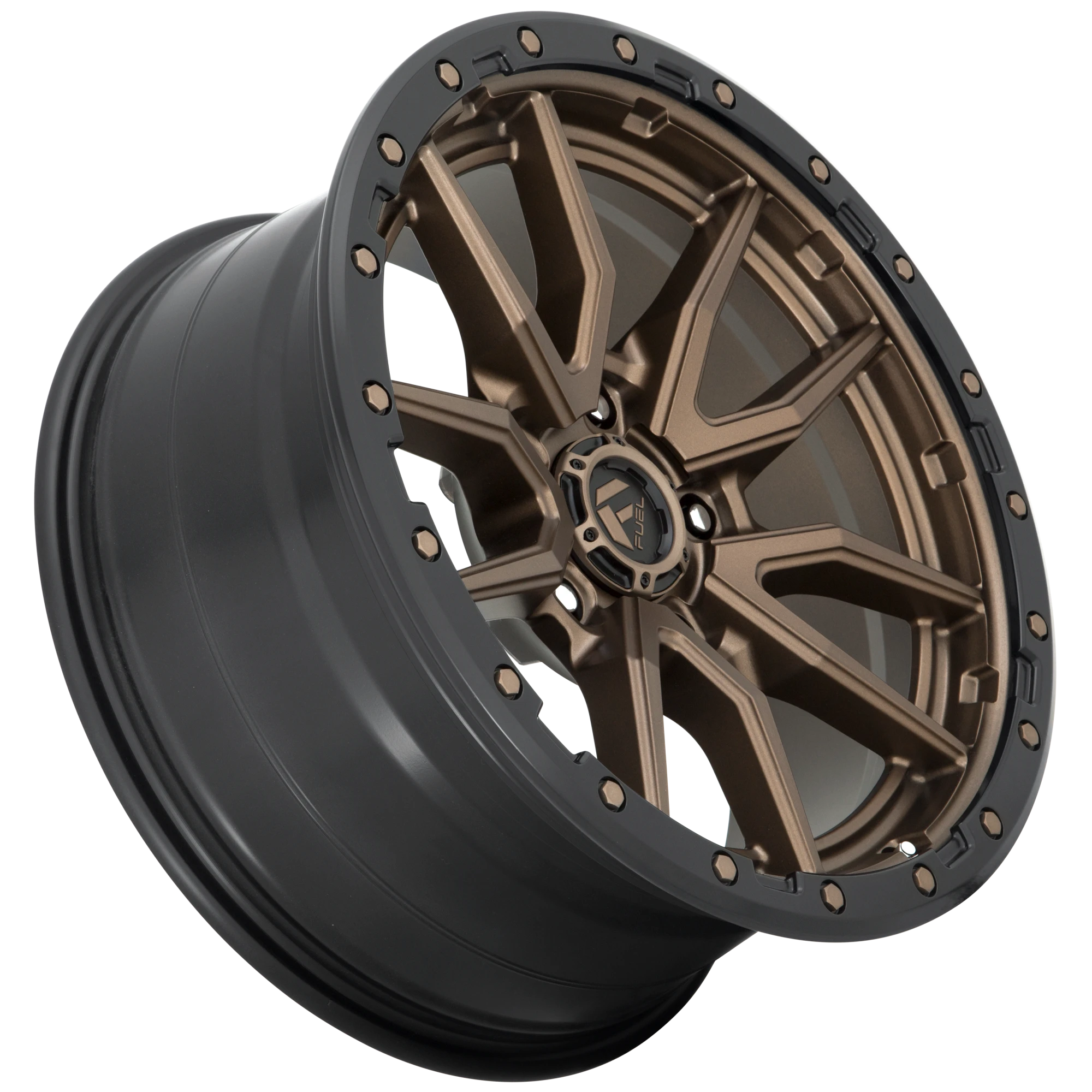 Fuel Rebel 20x9" 5x150mm 110.2mm CB +1mm Matte Bronze Black Bead Ring