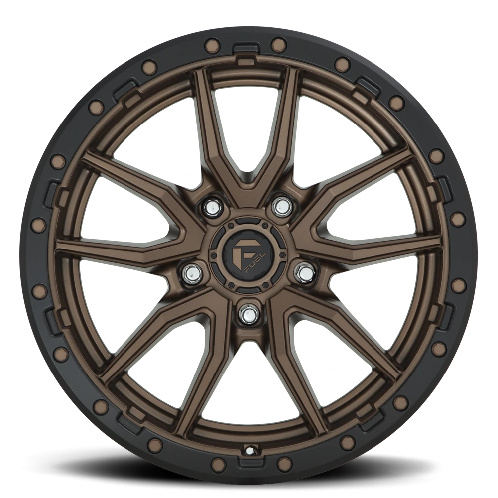 Fuel Rebel 20x10" 5x150mm 110.2mm CB -18mm Matte Bronze Black Bead Ring