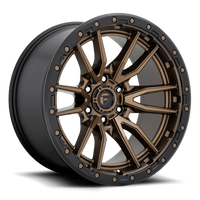 Fuel Rebel 17x9" 6x135mm 87.1mm CB -12mm Matte Bronze Black Bead Ring