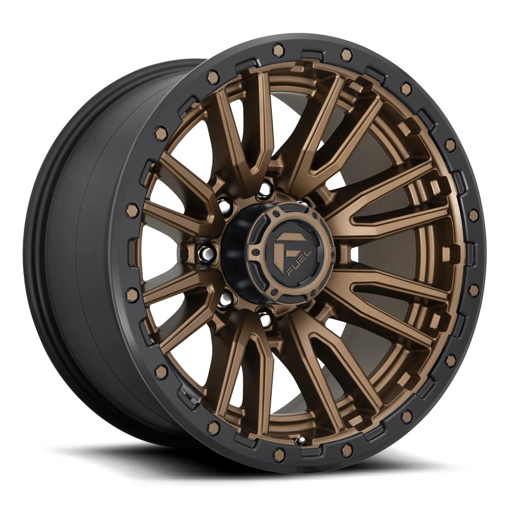 Fuel Rebel 20x9" 8x180mm 124.3mm CB +1mm Matte Bronze Black Bead Ring