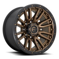 Fuel Rebel 20x10" 8x180mm 124.3mm CB -18mm Matte Bronze Black Bead Ring
