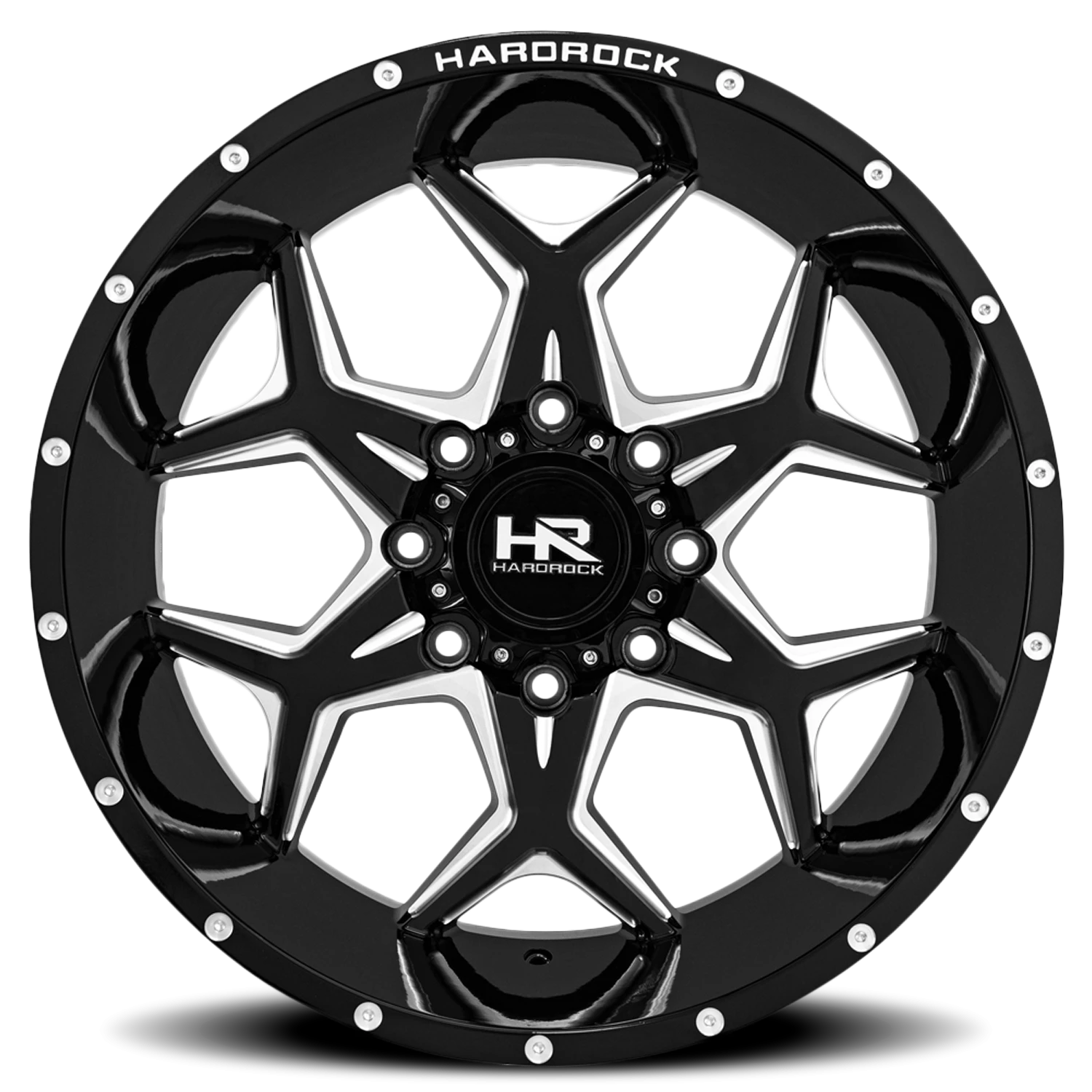 Hardrock Offroad Reckless Xposed H507 22x12" 5x150mm 110.3mm CB -51mm Gloss Black Milled