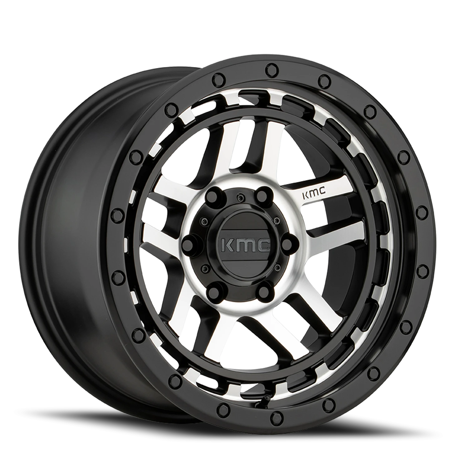 KMC Recon 18x8.5" 6x120mm 66.9mm CB 0mm Satin Black Machined