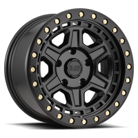 Black Rhino Reno 17x9" 5x114.3mm 71.6mm CB -18mm Matte Black Brass Bolts