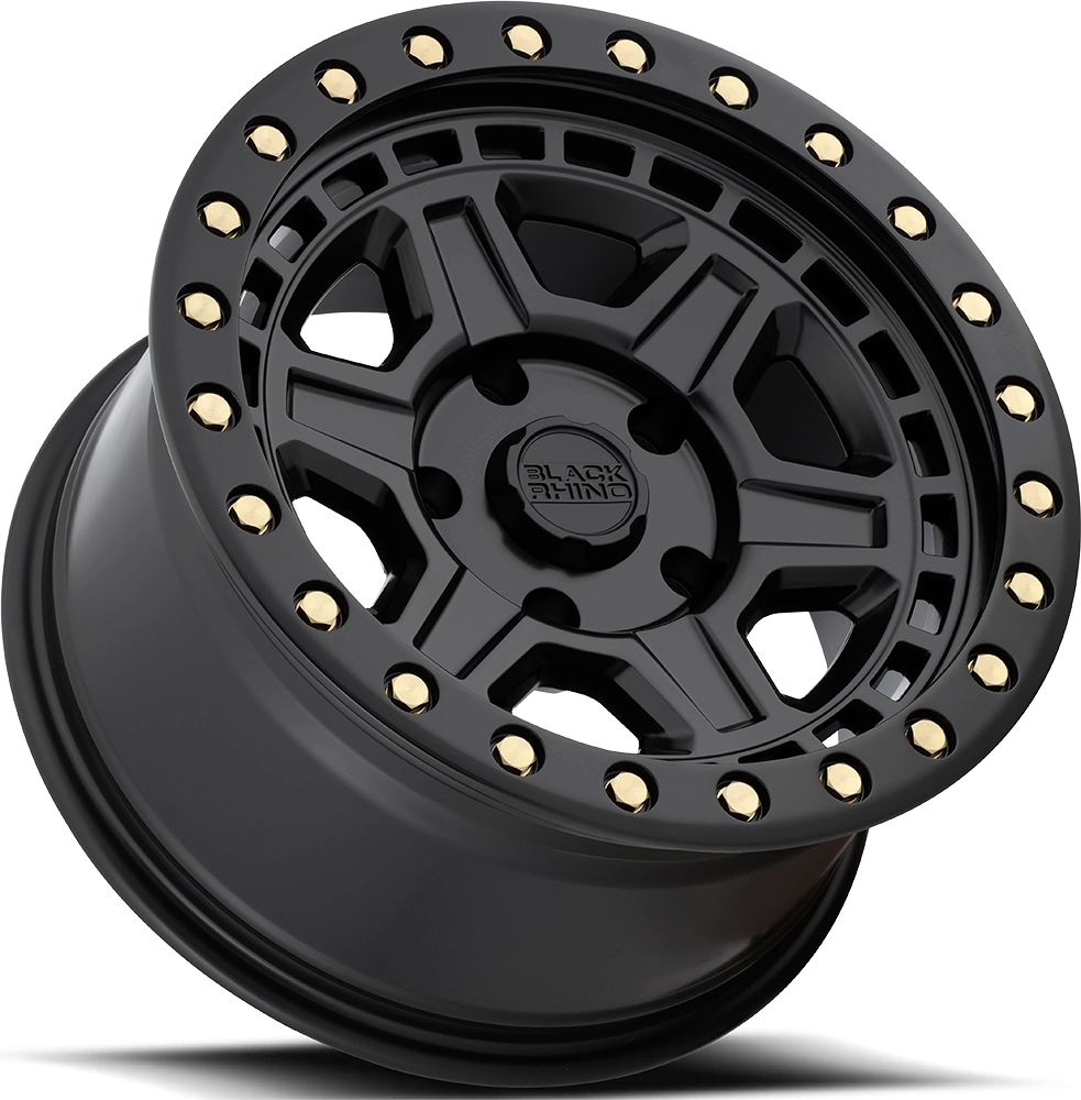 Black Rhino Reno 17x9" 5x114.3mm 71.6mm CB -18mm Matte Black Brass Bolts