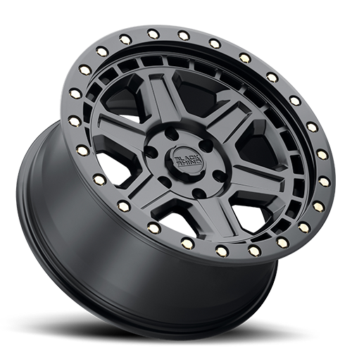 Black Rhino Reno 17x9" 6x139.7mm 112.1mm CB -12mm Matte Black Brass Bolts