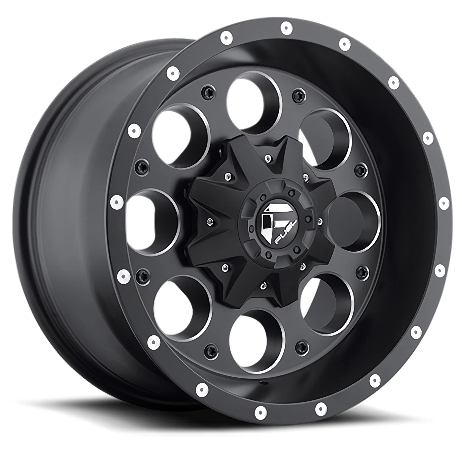 Fuel Revolver 16x8" 5x114.3mm 72.6mm CB +1mm Matte Black Milled