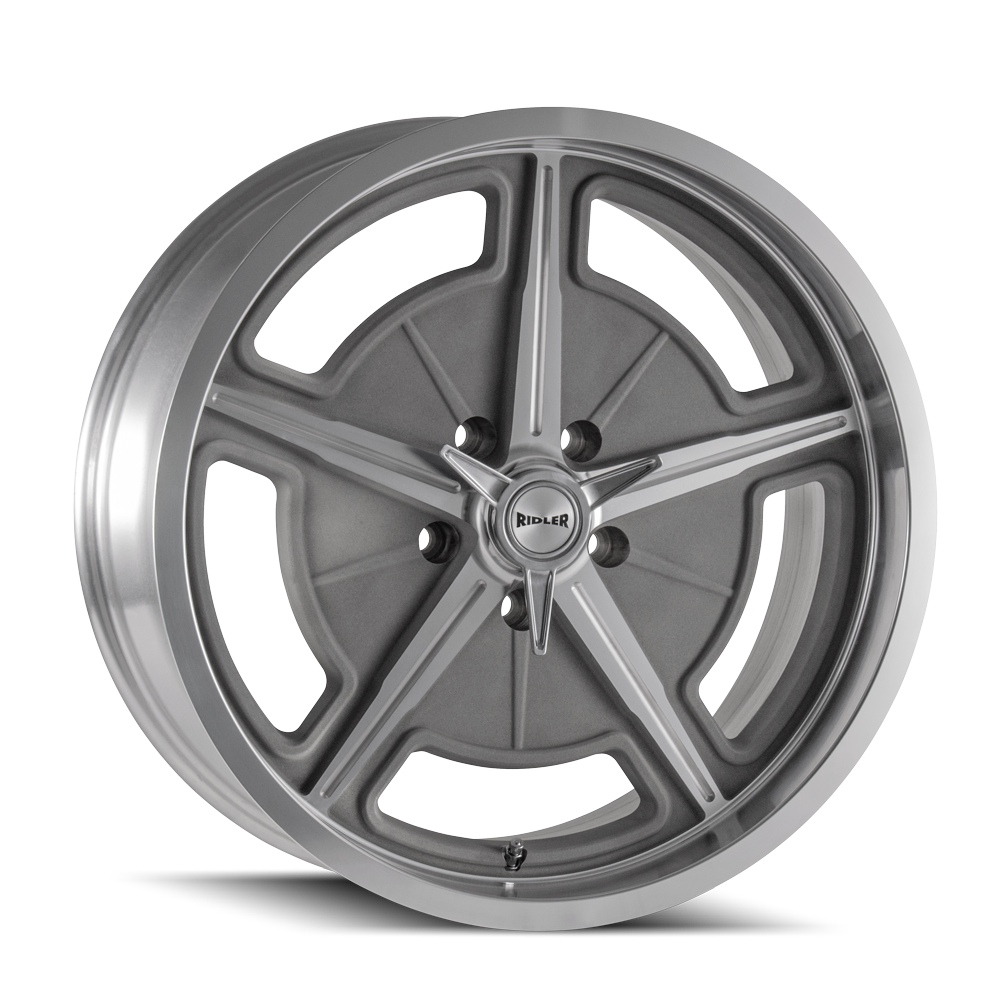 Ridler 605 18x9.5" 5x120.65mm 83.82mm CB 0mm Machined Silver