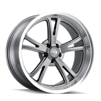 Ridler 606 18x8" 5x127mm 83.82mm CB 0mm Grey Milled Spokes-Diamond Lip