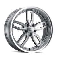 Ridler 608 18x8" 5x114.3mm 72.62mm CB 0mm Grey Milled Spokes-Diamond Lip