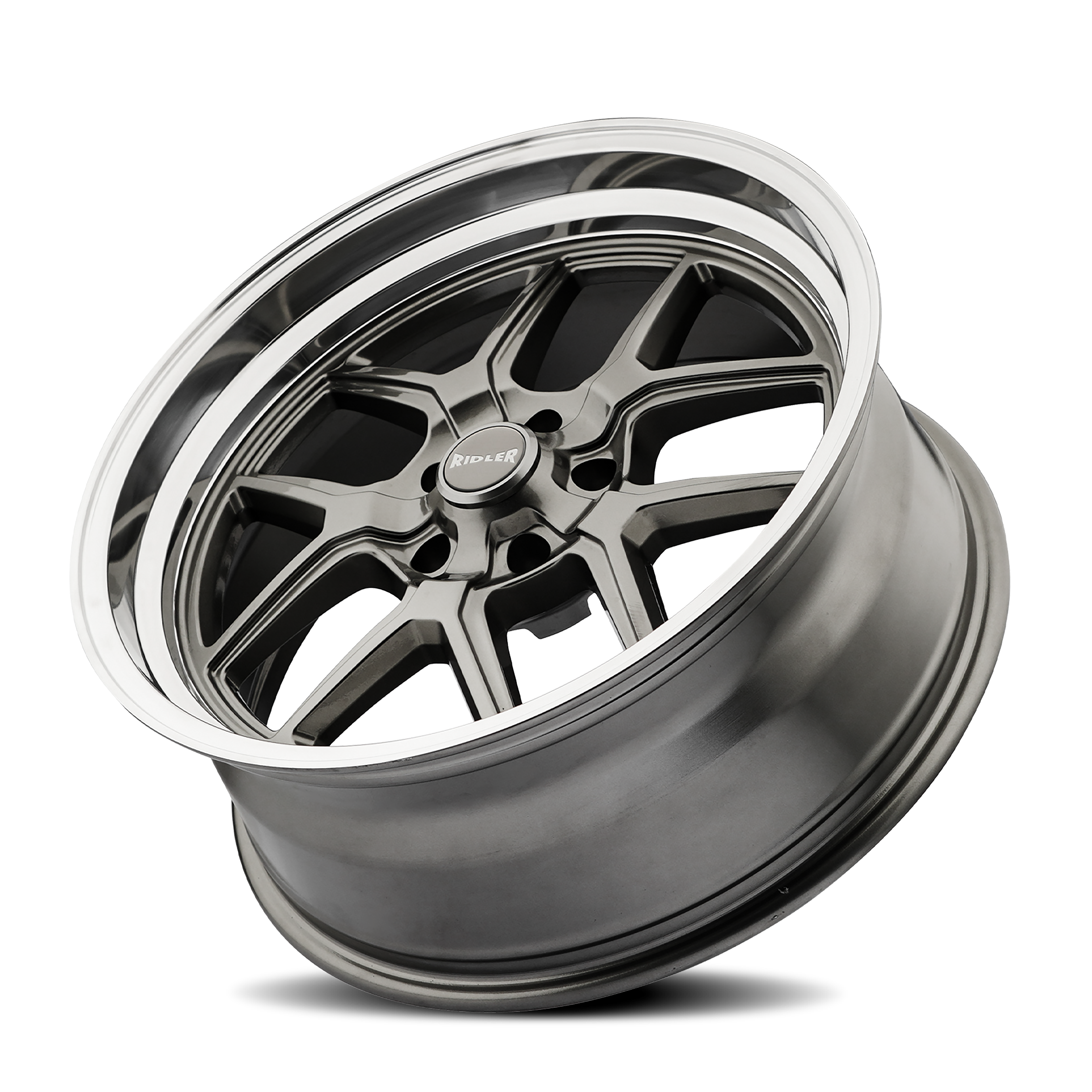 Ridler 610 17x7" 5x114.3mm 83.82mm CB 0mm Grey Polished Lip