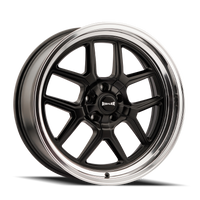 Ridler 610 20x10" 5x114.3mm 83.82mm CB 0mm Matte Black Polished Lip