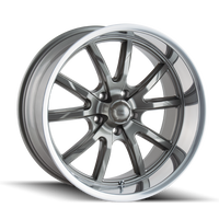 Ridler 650 17x8" 5x114.3mm 83.82mm CB 0mm Grey Polished Lip