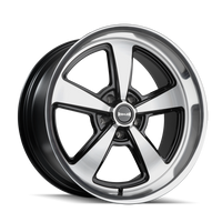 Ridler 652 18x8" 5x139.7mm 108.1mm CB 0mm Gloss Black Diamond Cut Face & Lip