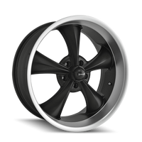 Ridler 695 18x8" 5x127mm 83.82mm CB 0mm Matte Black Machined Lip