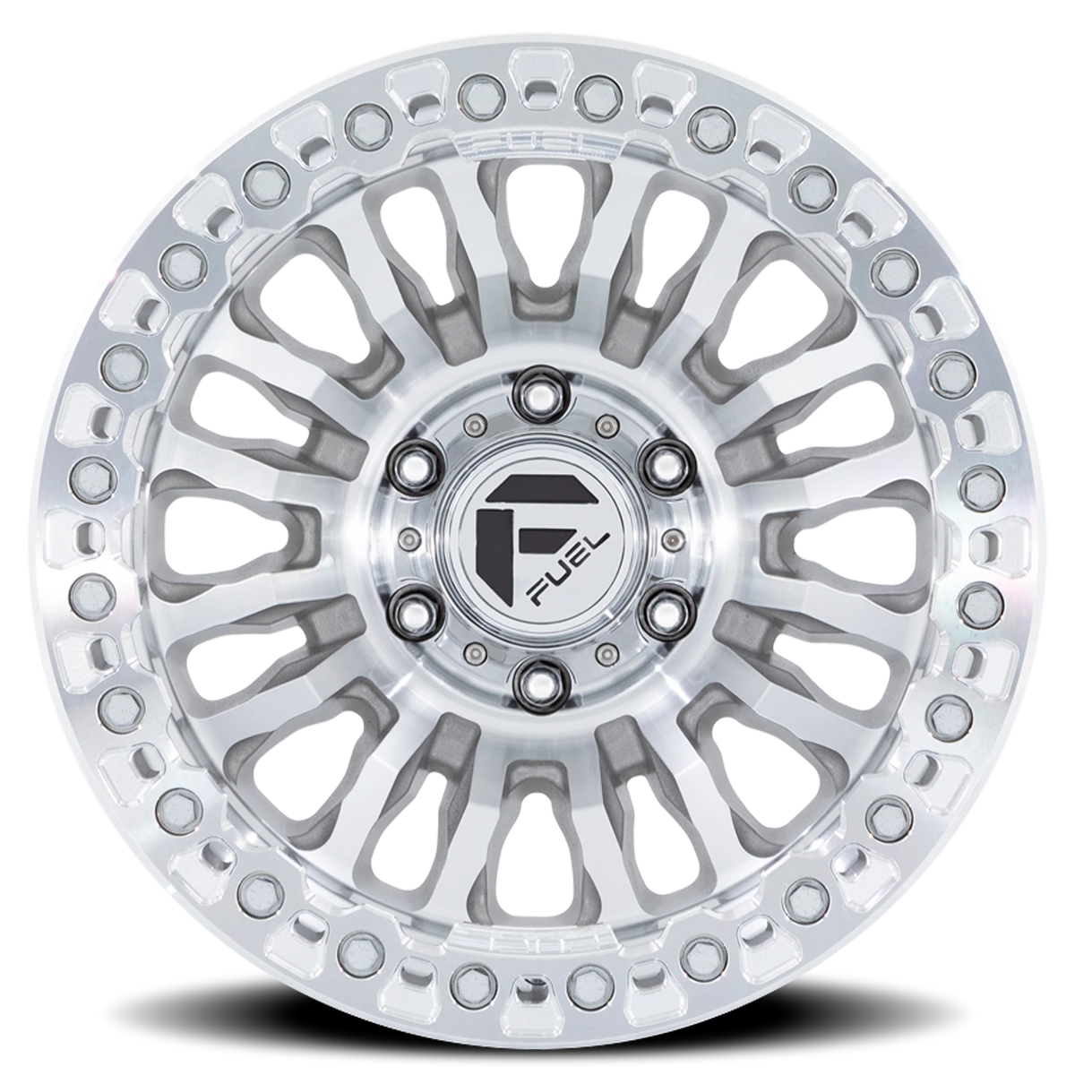 Fuel Rincon Beadlock 20x10 -48 5x127mm 71.5mm Machined Silver