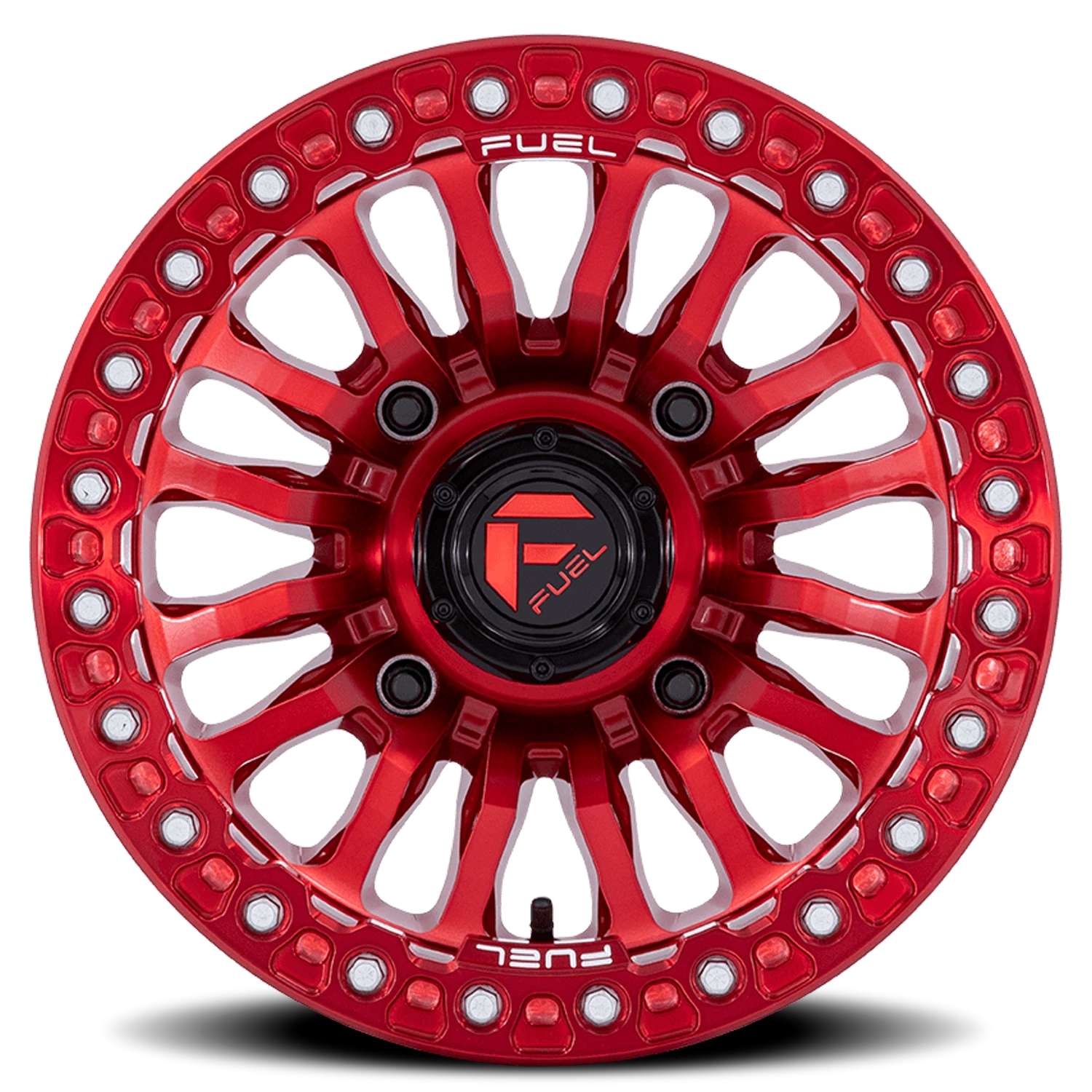 Fuel Rincon UTV Beadlock 15x7" 4x156mm 115.1mm CB +10mm Candy Red