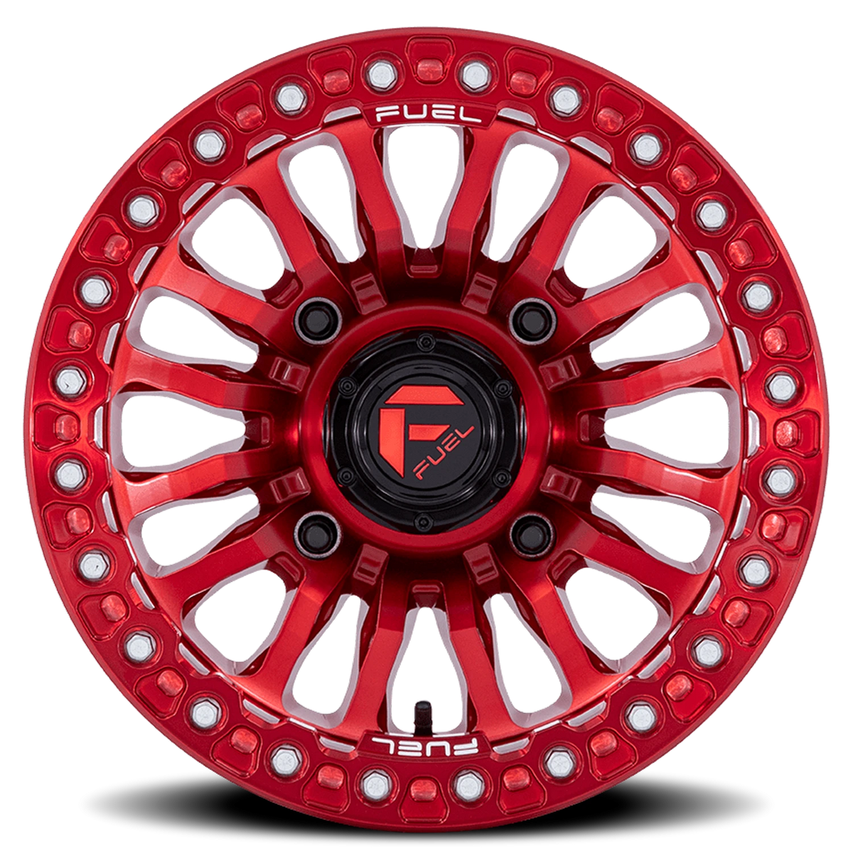 Fuel Rincon UTV Beadlock 15x7 +10 4x137mm 110.1mm Candy Red