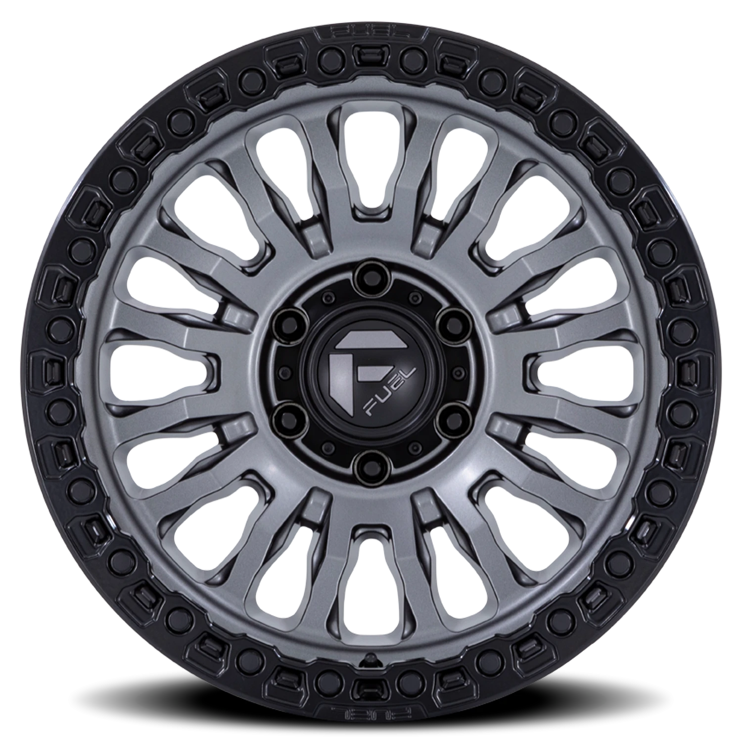 Fuel Rincon SBL FC857AB 18x9" 6x135mm 87.1mm CB +1mm Matte Gunmetal Matte Black Lip