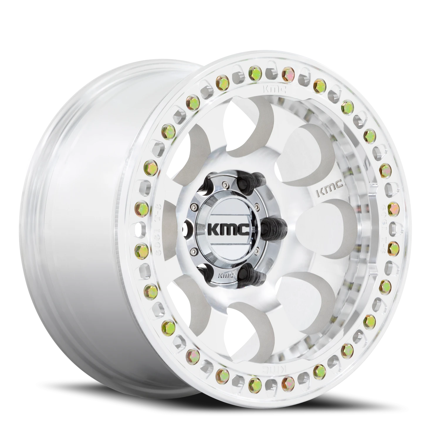 KMC Riot Beadlock 17x9" 6x139.7mm 108mm CB -38mm Machined Silver