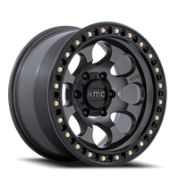 KMC Riot SBL 18x9" 5x127mm 71.5mm CB +18mm Anthracite Satin Black Lip