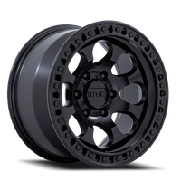 KMC Riot SBL 17x9" 6x135mm 87.1mm CB -12mm Satin Black Satin Black Lip