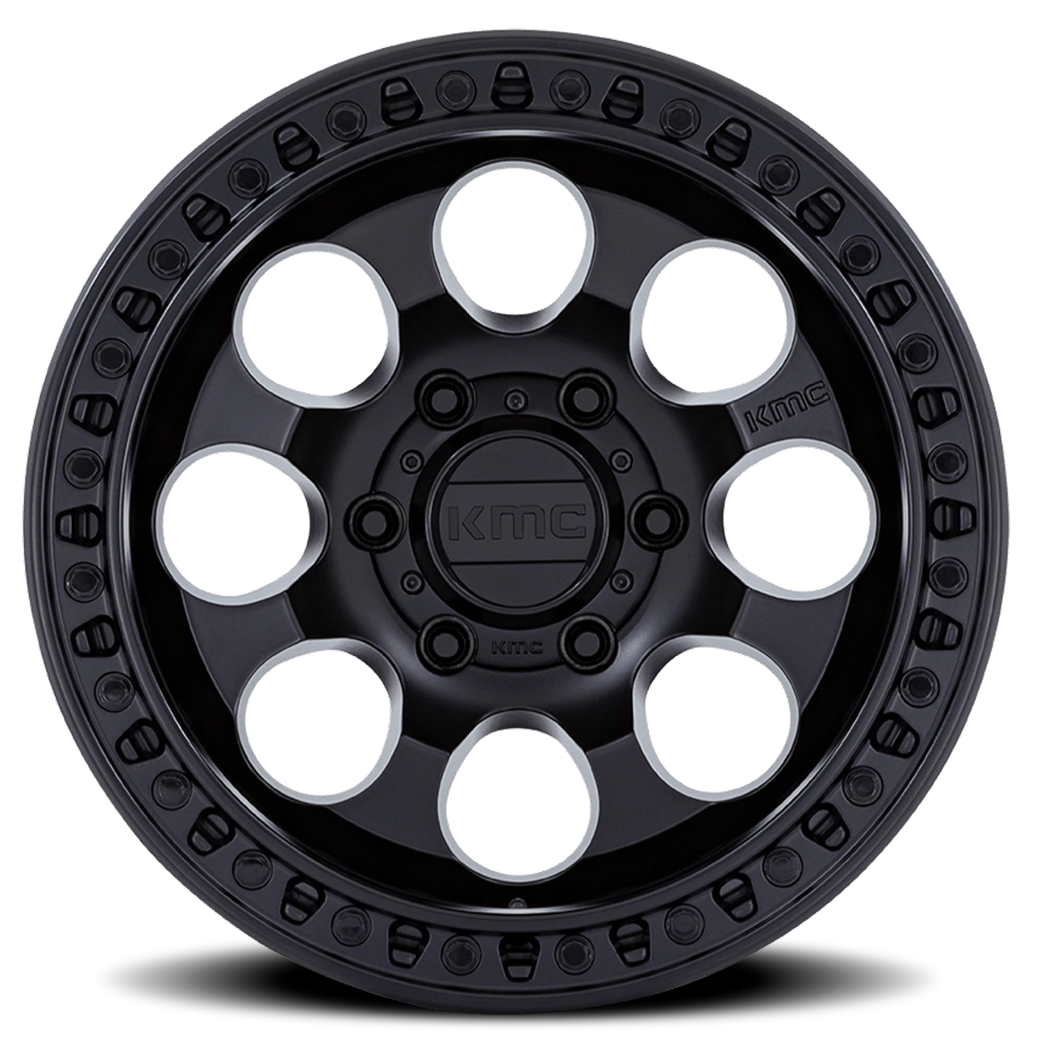 KMC Riot SBL 17x9" 6x135mm 87.1mm CB -12mm Satin Black Satin Black Lip