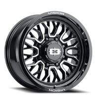 Vision 402 18x9 +12 8x170mm 125.2mm Gloss Black Machined Face
