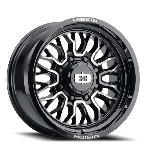 Vision 402 18x9 +12 8x170mm 125.2mm Gloss Black Machined Face