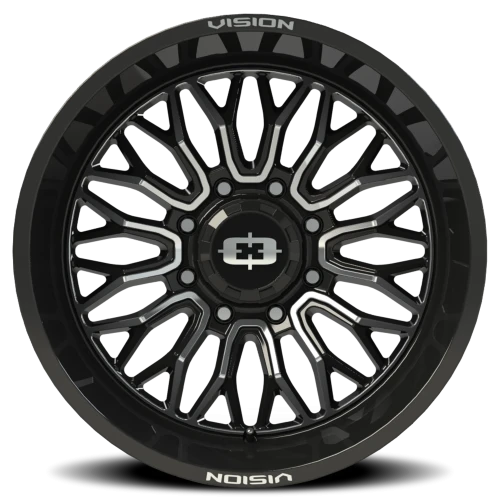 Vision 402 18x9 -12 8x170mm 125.2mm Gloss Black Machined Face