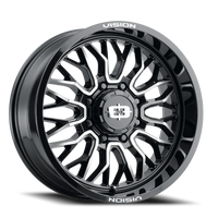 Vision 402 20x9 +12 8x180mm 124.2mm Gloss Black Machined Face