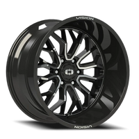 Vision 402 22x12 -51 6x139.7mm 106.2mm Gloss Black Machined Face