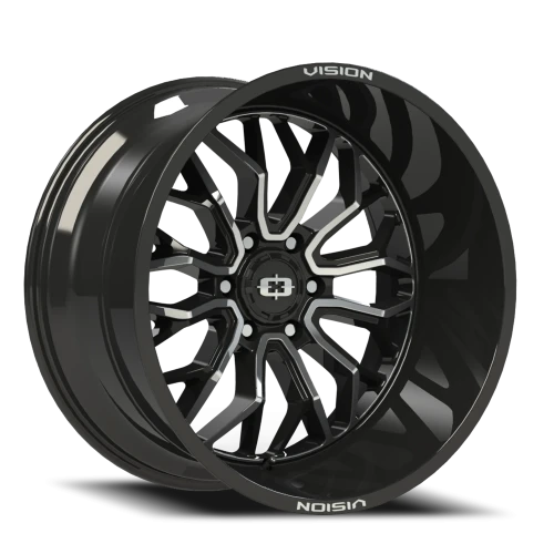 Vision 402 22x12 -51 6x139.7mm 106.2mm Gloss Black Machined Face