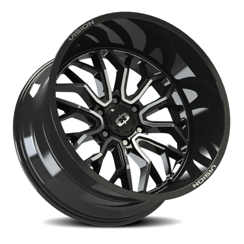 Vision 402 22x12 -51 6x139.7mm 106.2mm Gloss Black Machined Face