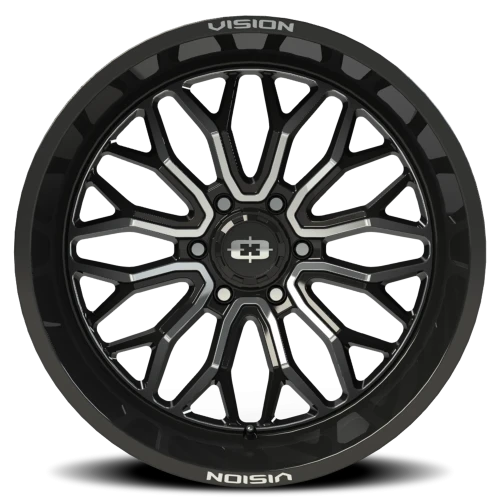 Vision 402 22x10 -19 6x135mm 87.1mm Gloss Black Machined Face