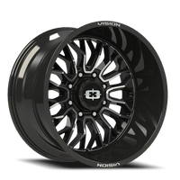 Vision 402 22x10 -19 8x180mm 124.2mm Gloss Black Machined Face