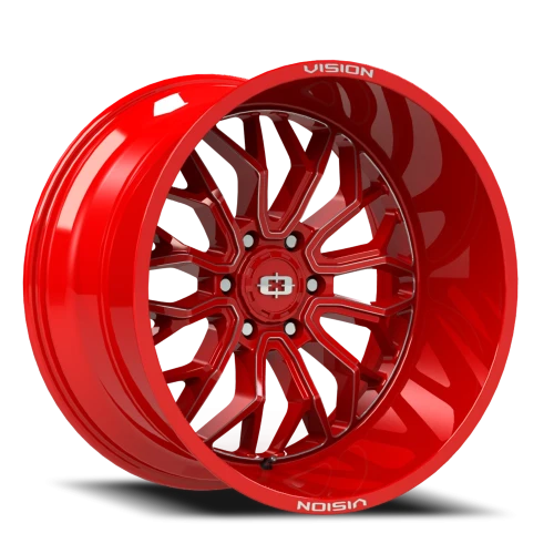 Vision 402 20x10 -25 6x135mm 87.1mm Red Tint Milled Spokes