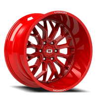 Vision 402 20x9 +12 6x139.7mm 106.2mm Red Tint Milled Spokes