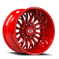 Vision 402 24x12 -51 8x165.1mm 125.2mm Red Tint Milled Spokes