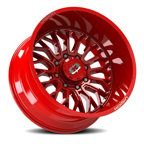 Vision 402 22x10 -19 8x170mm 125.2mm Red Tint Milled Spokes