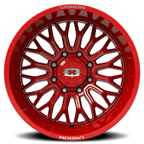 Vision 402 20x10 -25 8x170mm 125.2mm Red Tint Milled Spokes