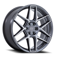 Niche Rise 22x10.5" 5x115mm 71.5mm CB +18mm Anthracite Machined Face