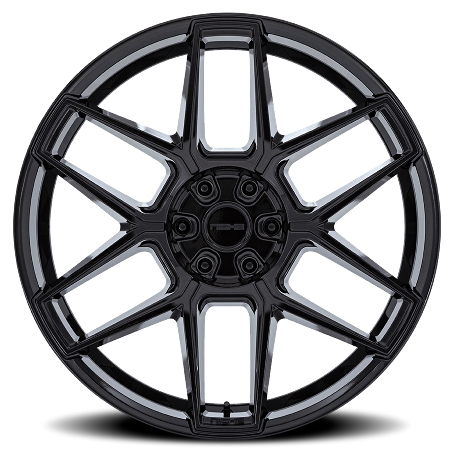 Niche Rise 22x9.5" 5x115mm 71.5mm CB +15mm Gloss Black