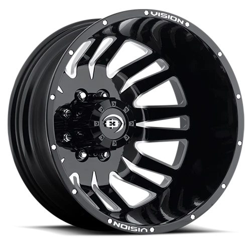 Vision 401 20x8.25 -145 8x200mm 142.2mm Gloss Black Machined Face