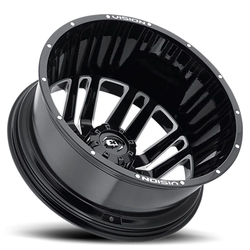 Vision 401 20x8.25 -166 8x170mm 125.2mm Gloss Black Machined Face