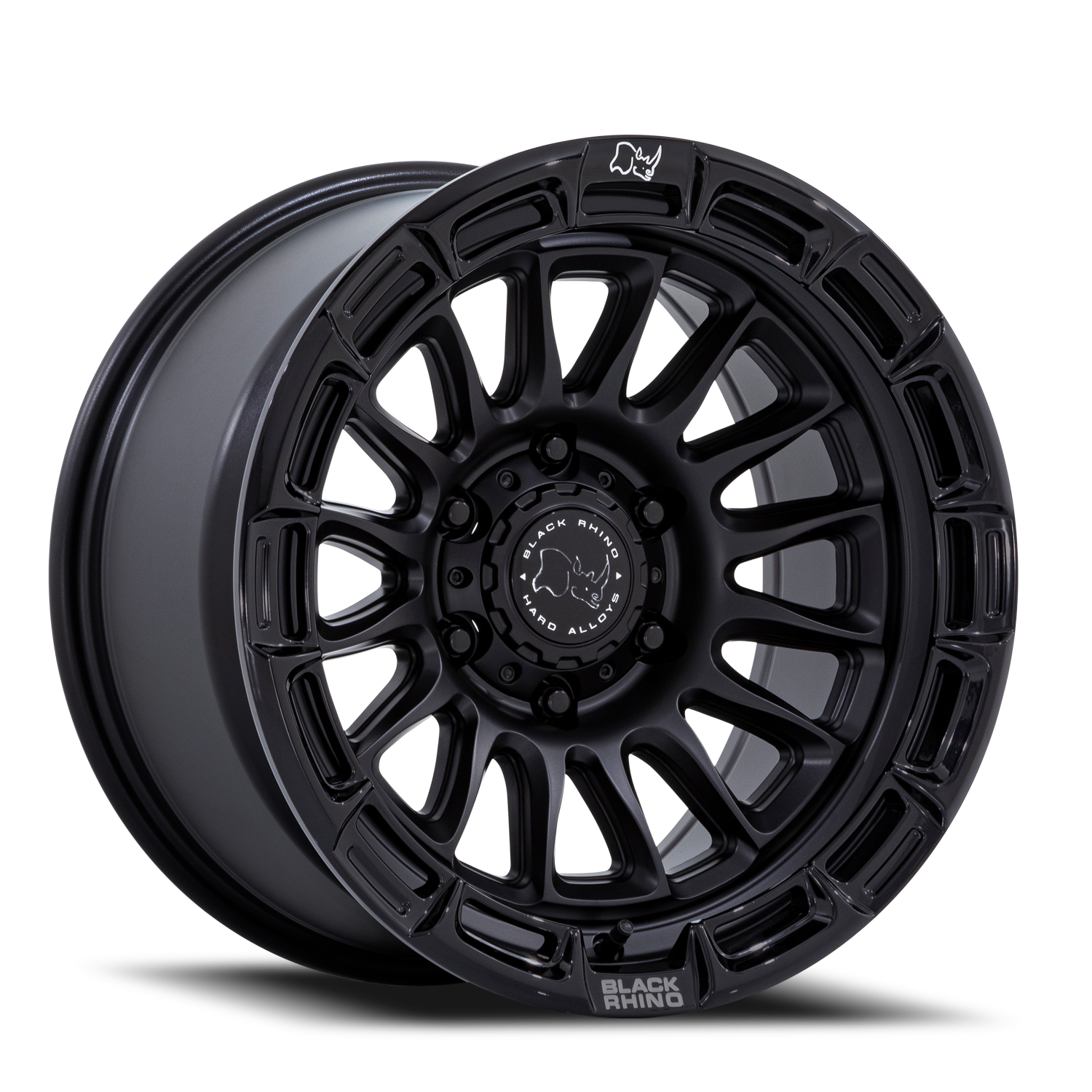 Black Rhino Rival 17x8.5" 6x139.7mm 106.1mm CB +10mm Matte Black Gloss Black Lip