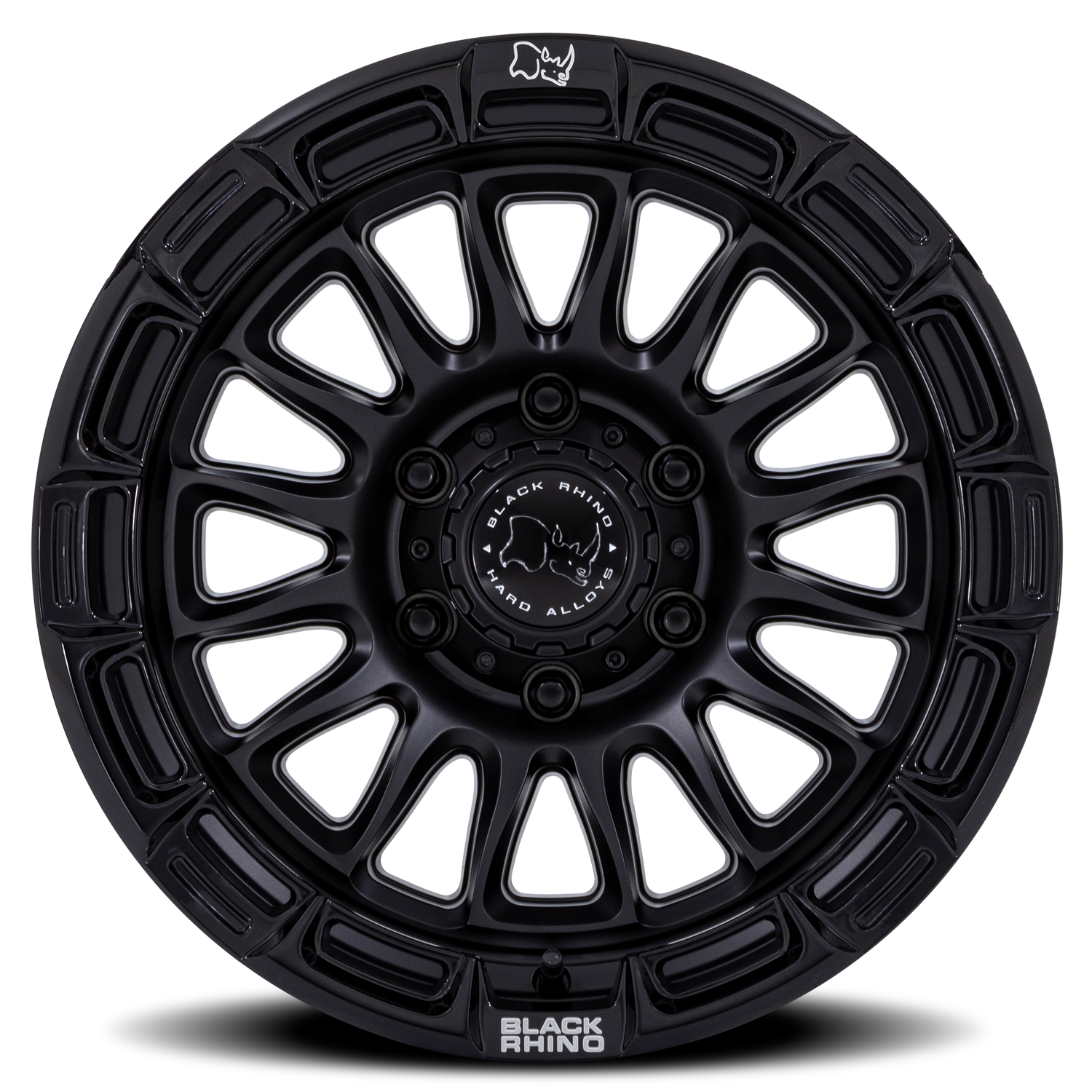 Black Rhino Rival 17x8.5" 6x139.7mm 106.1mm CB +25mm Matte Black Gloss Black Lip