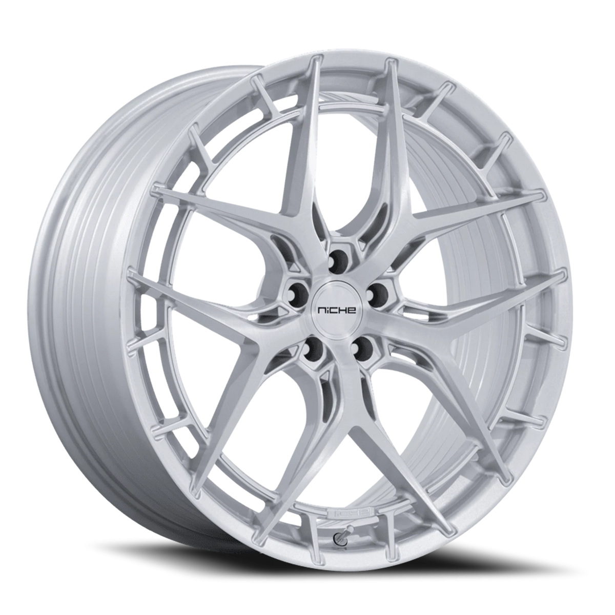 Niche Riviera NC286 20x9.5 +15 5x115mm 72.56mm Gloss Silver Brushed Face